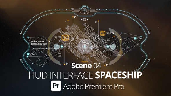 HUD Interface Spaceship 04 Pr Premiere Pro template preview
