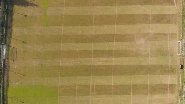 Mini football pitch turf in Dublin Ireland aerial reveal alt