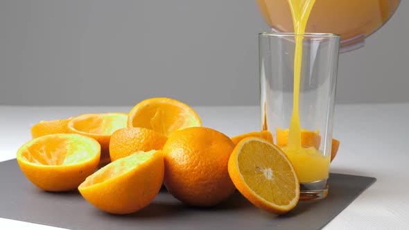 Pouring Orange Juice Into Glass alt
