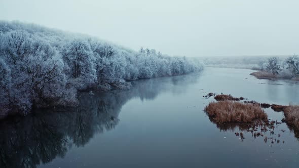 Beautiful winter landscape of nature alt