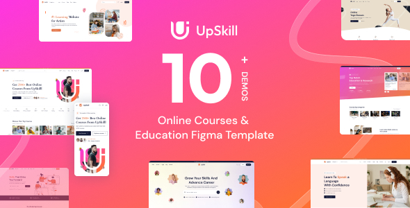 UpSkill - Education Online Courses LMS Figma Template