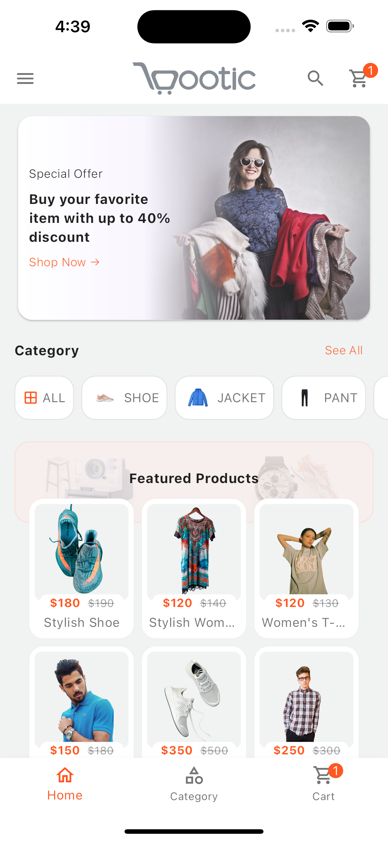 Multi Platform Bootic eCommerce Flutter app with Admin Panel for iOS ...