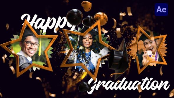 Gold Graduation Awards Intro Openers template preview