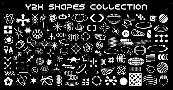 [DOWNLOAD]Monochrome Retro Y2k Shapes and Elements