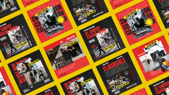 Glamorous Streetwear Fashion Instagram Post Product Promo template preview