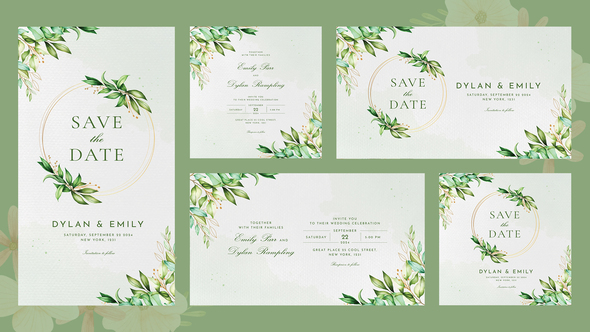 Corners Wedding Invitation Openers template preview