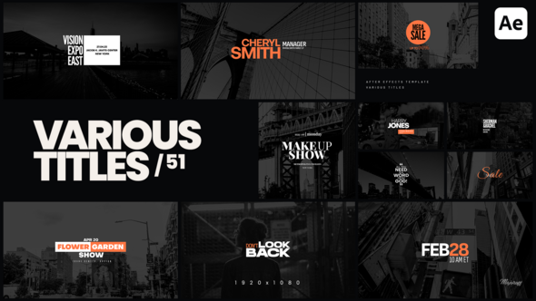 Various Titles 51 Titles template preview