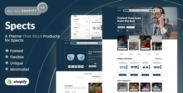 [DOWNLOAD]Spects - Modern Glasses Responsive Shopify 2.0 Theme