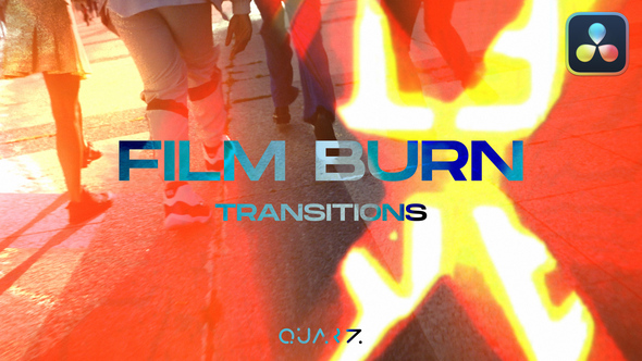 Film Burn Transitions for Davinci Resolve