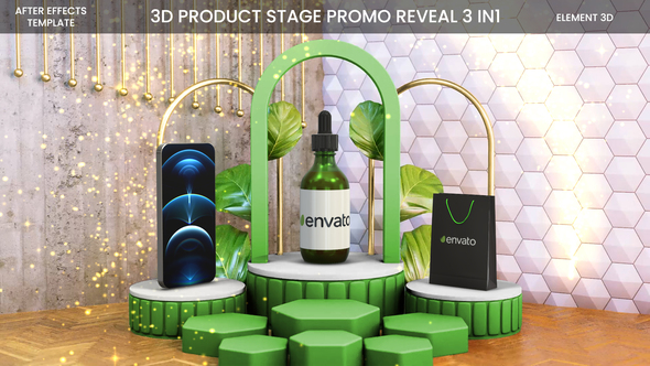 3D Product Stage Promo Reveal 3 in1