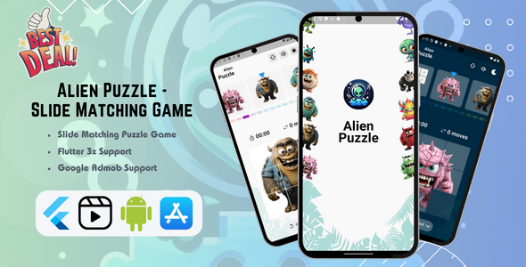 [DOWNLOAD]Alien Puzzle Slide Matching 2D Game