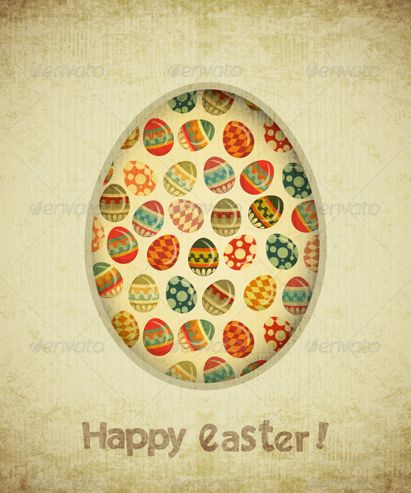 Vintage Retro Easter Card - Seasons/Holidays Conceptual