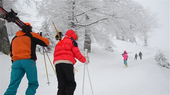 People On A Snowy  Slope 2