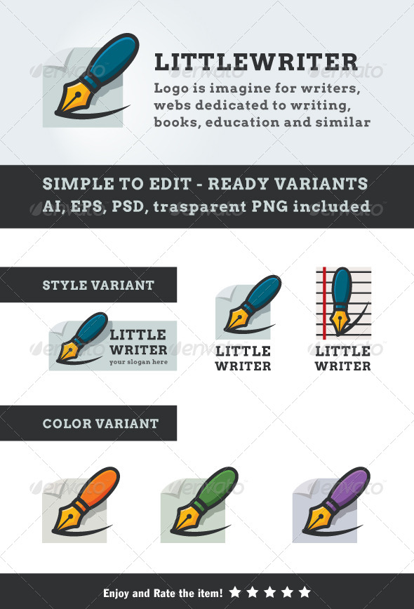 Little Writer - Objects Logo Templates