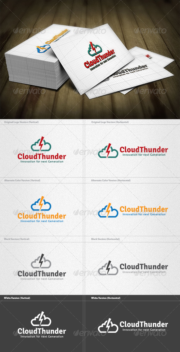 Cloud Thunder Logo - Symbols Logo Templates