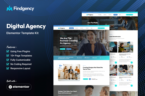 Findgency - Digital Agency Elementor Template Kit