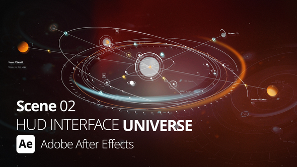 HUD Interface Universe 02 Ae Infographics template preview