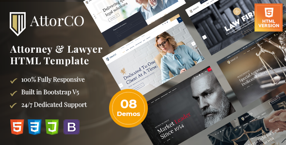 AttorCO - Attorney & Lawyers HTML Template