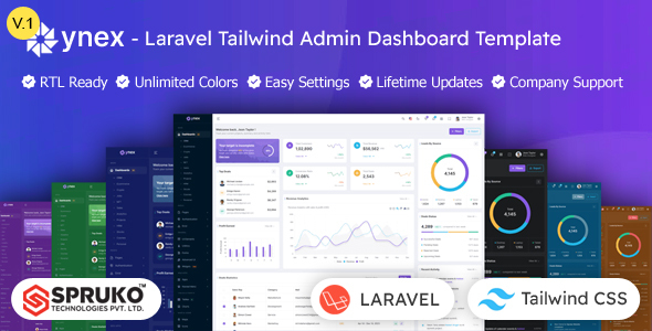 Ynex - Laravel Tailwind Admin Panel Template