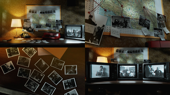 Investigation Surface | Detective Old TV Opener Video Displays template preview