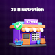 Shopping & Retails 3d Illustration  Icon Pack