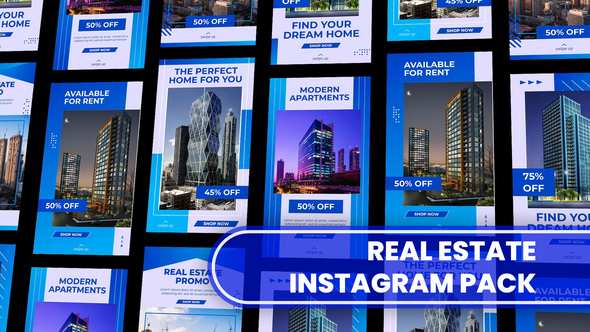 Real Estate Insta Stories Video Displays template preview