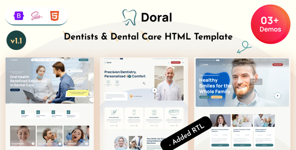 [DOWNLOAD]Doral - Dentist & Dental Care Bootstrap 5 Template