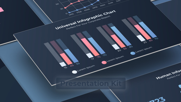 Stylish Infographics Dark Infographics template preview