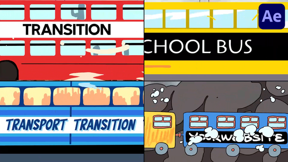 Transport Transition Titles for After Effects Titles template preview