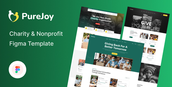 PureJoy - Charity & Nonprofit Figma Template