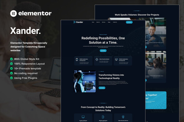 Xander - Tech Company Elementor Template Kit