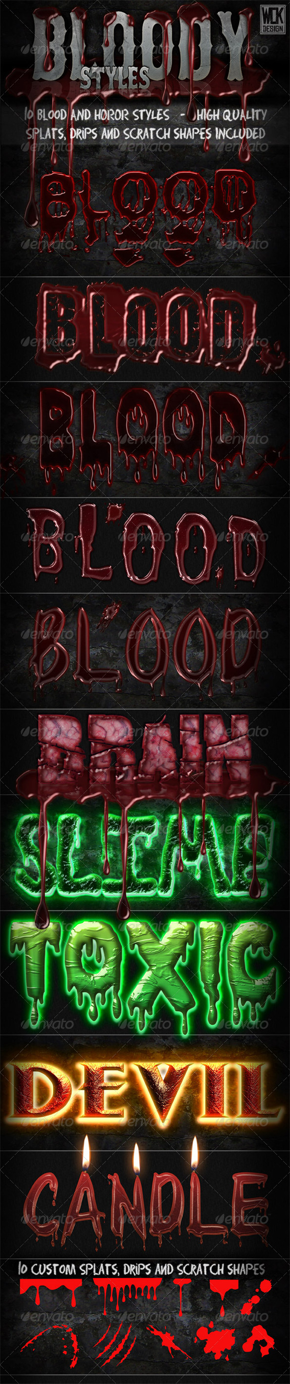 Bloody Horror Styles - Photoshop Add-ons