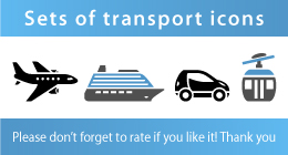 Sets of transport icons