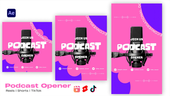 Podcast Opener | Instagram Shorts Tik Tok Openers template preview
