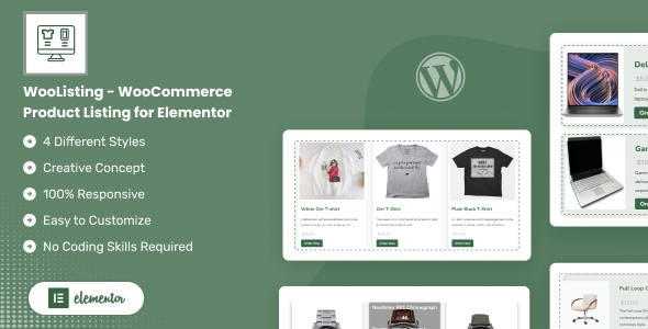 WooListing  WooCommerce Product Listing for Elementor