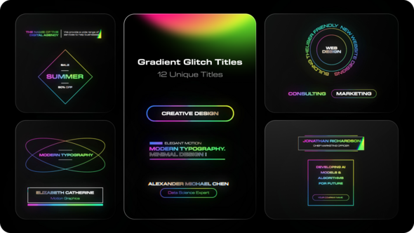 Gradient Glitch Titles