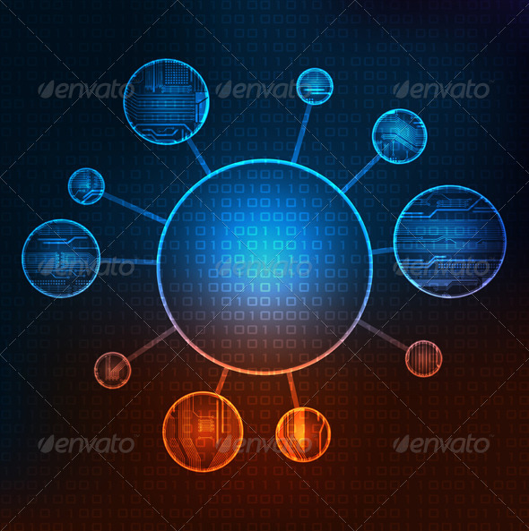 Modern Technology Theme Background - Technology Conceptual
