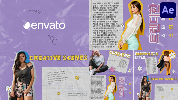 Stylish Notes Slides for After Effects Openers template preview