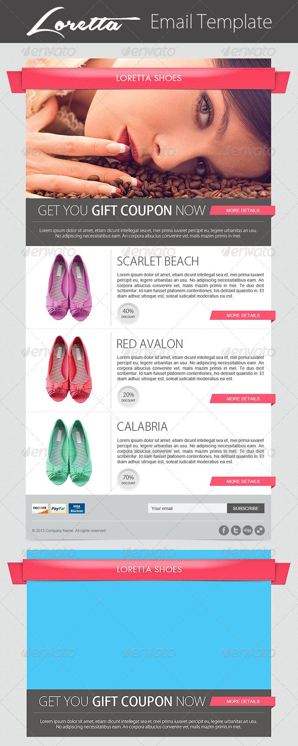Loretta Ecommerce Newsletter Template - E-newsletters Web Elements