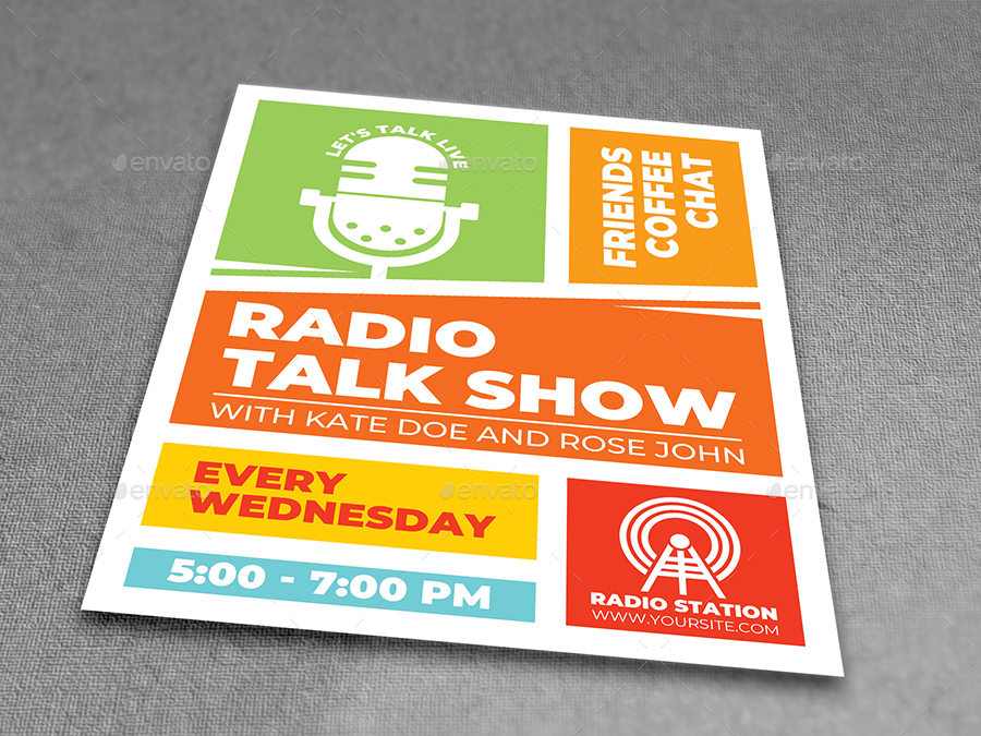 Radio Talk Show Flyer Template Print Templates Graphicriver