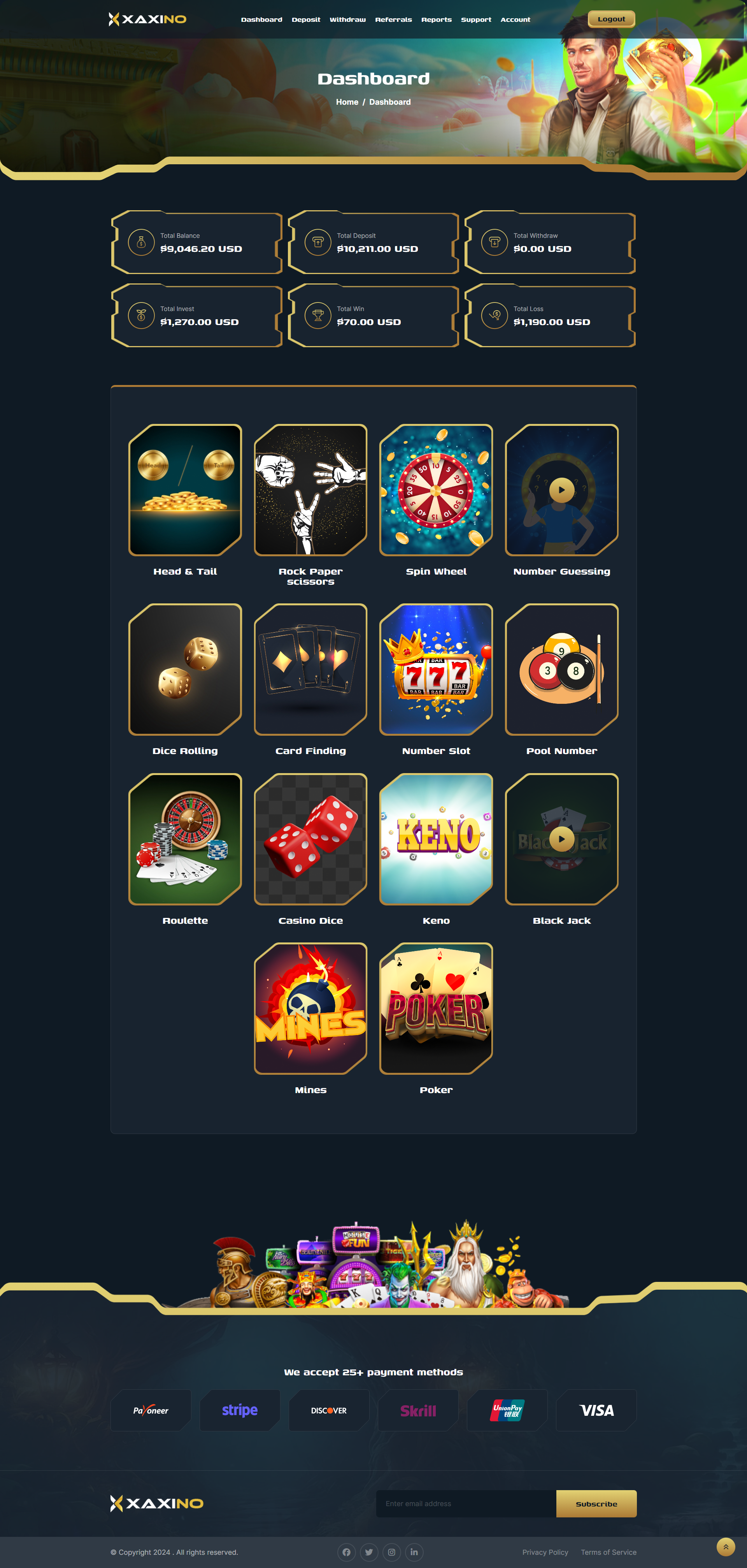 Xaxino - Ultimate Casino Platform by ViserLab | CodeCanyon