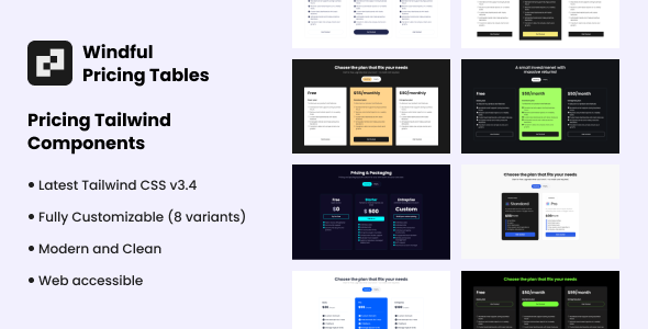 [DOWNLOAD]Windful - Tailwind CSS Pricing Table HTML Components