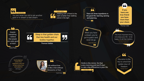 Minimal Quotes Text Titles Elements template preview