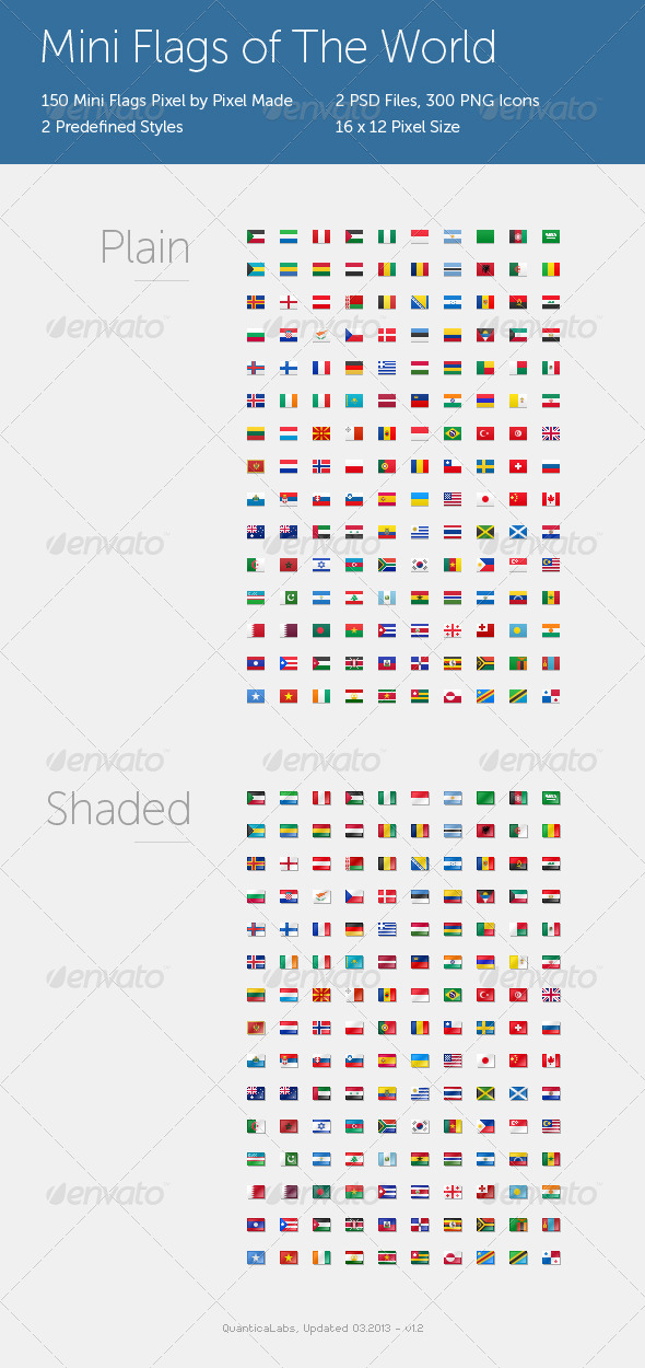 Mini Flags of The World - Web Icons