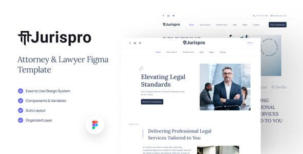 Jurispro Law Firms Figma Template