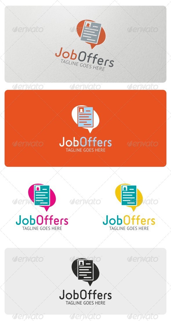Job Offers Logo Template - Symbols Logo Templates