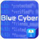 Blue Cyber Security Agency Keynote Template, Presentation Templates