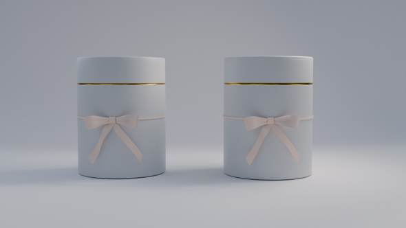 [DOWNLOAD]Gift Box Cylinder shape with Ribbon