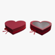 Gift Box Valentine Heart shape with Ribbon
