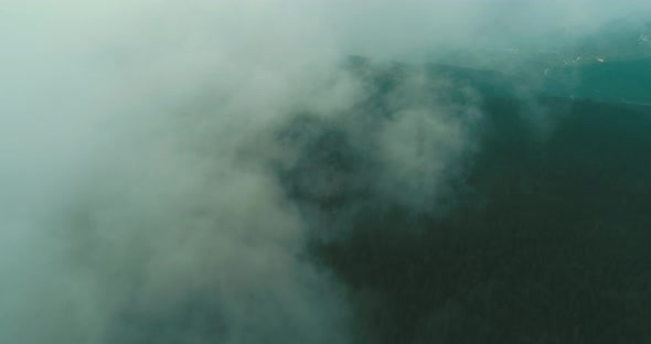 Aerial Fly Above Clouds with Blue Sky in Backgroubnd on Beautiful Sunny Day alt